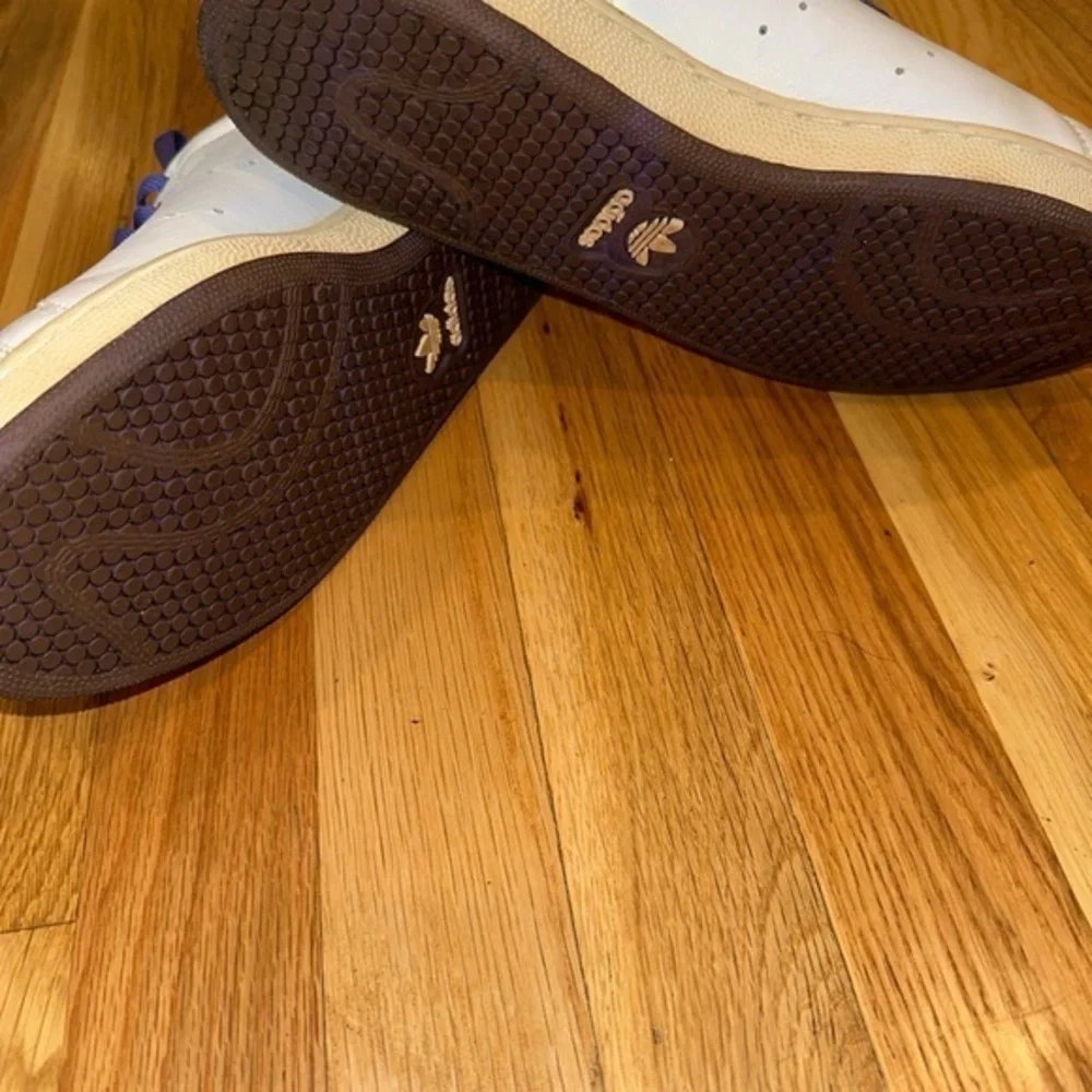 Rare ADIDAS Originals Stan Smith Women's Purple/White‎  Striped  Size 9.5. Clean